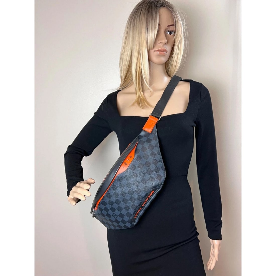 Louis Vuitton Damier Colbart orange Race Discovery Bumbag Sling Bag - 10