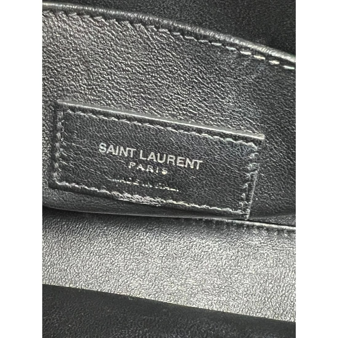 Saint Laurent Sac De Jour Embellished Patches Black Leather Shoulder Bag - 3