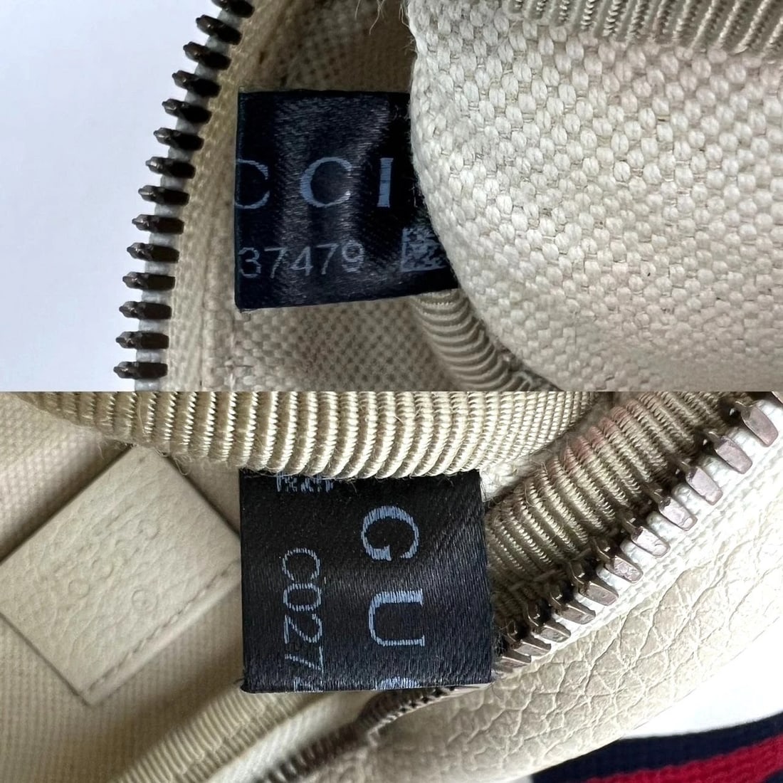 Gucci Logo White Leather Web Belt Sling Bag - 6