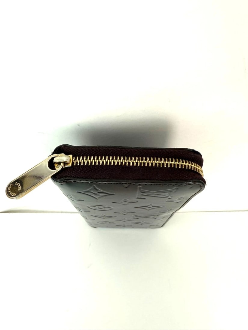 Louis Vuitton Burgundy Vernis Patent Leather Zippy Wallet Clutch - 3