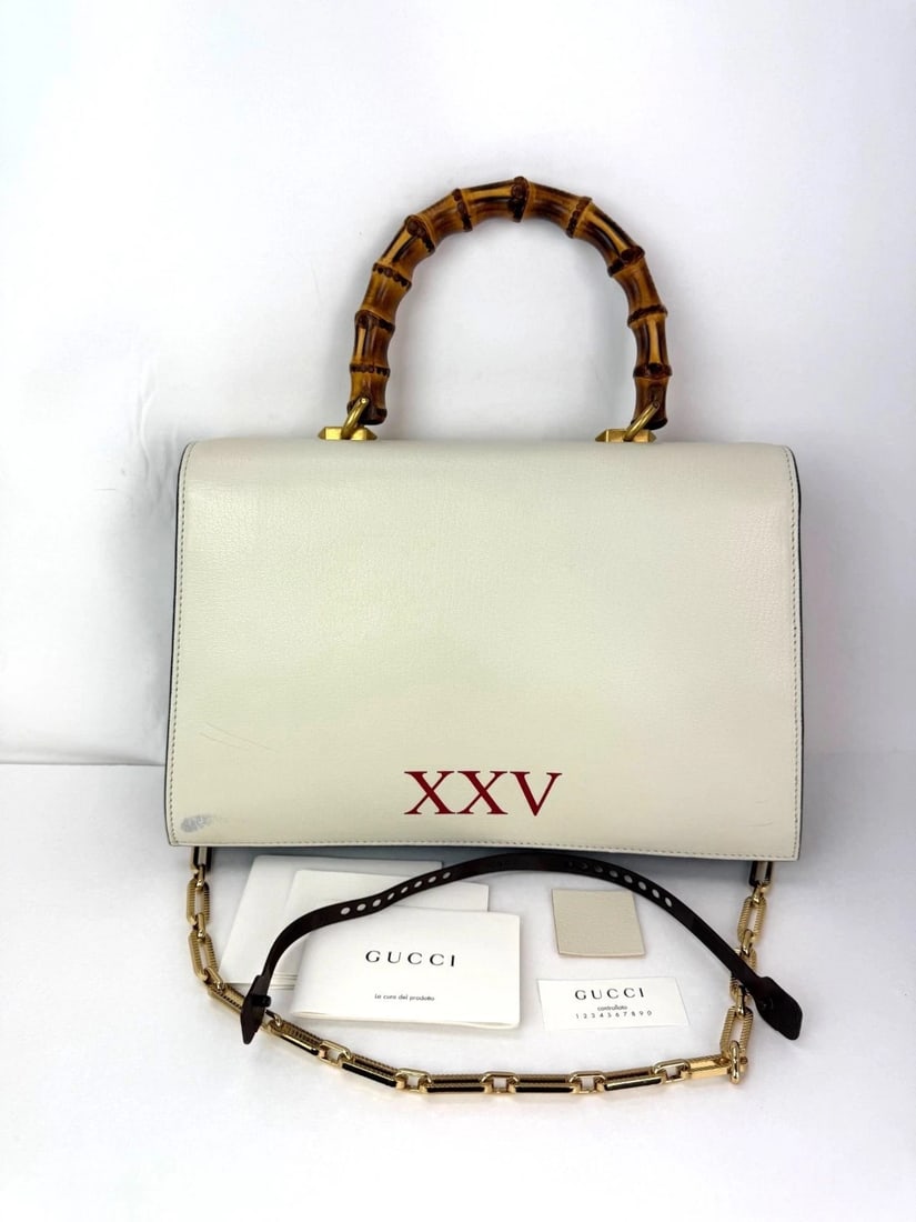 Gucci Calfskin Snakeskin Studded Medium Ottilia Top Handle ShoulderBag - 2