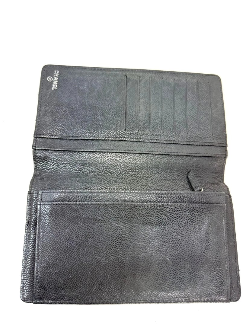 Chanel Vintage Wild Stitch Black Caviar Wallet - 3