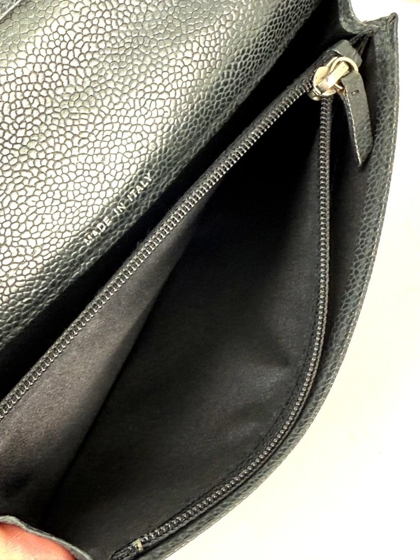 Chanel Vintage Wild Stitch Black Caviar Wallet - 7
