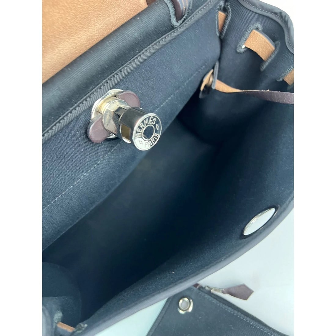 Hermes Toile vache Hunter Herbag zip 31 PM Black Ebene Shoulder Bag - 4