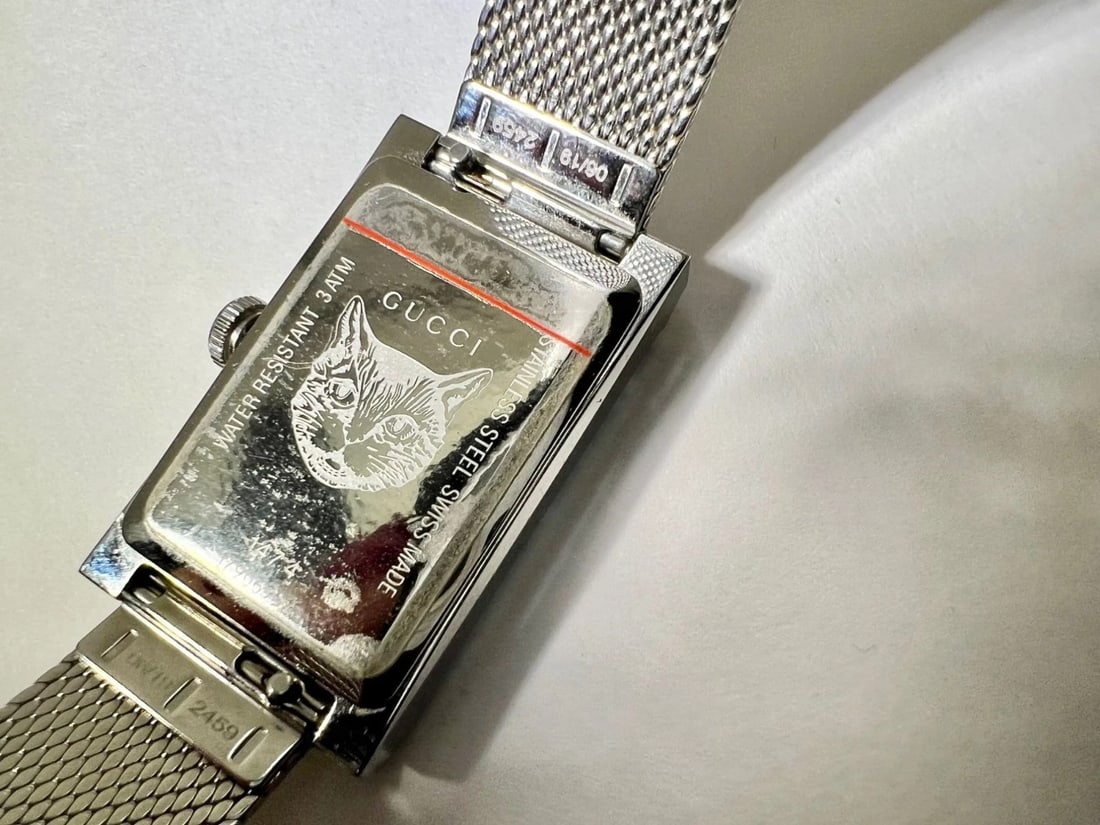 Gucci G-Frame Rectangular Stainless Steel Dial Watch - 15