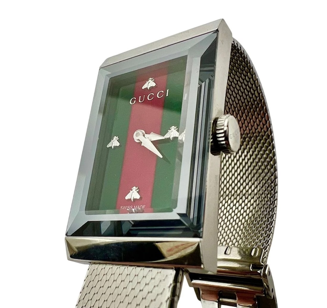 Gucci G-Frame Rectangular Stainless Steel Dial Watch - 3