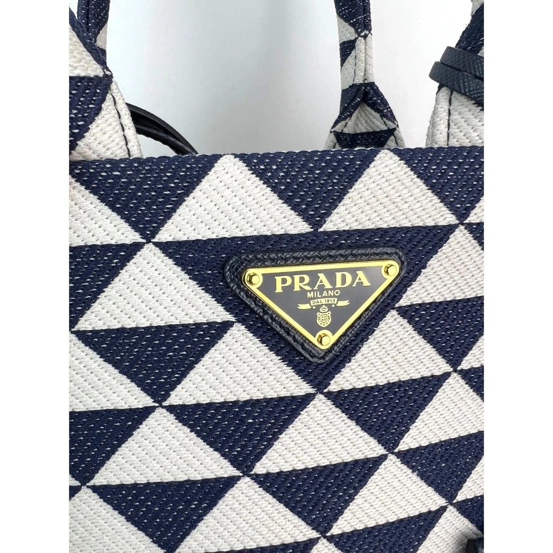 Prada Small Symbole Embroidered Fabric Handbag - 10
