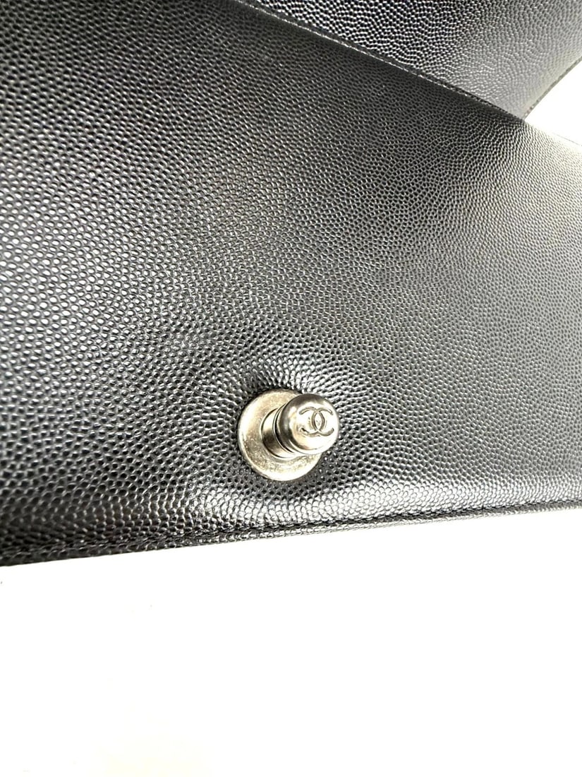 Chanel Caviar Quilted Medium Black Boy Flap Shoulder Bag - 14