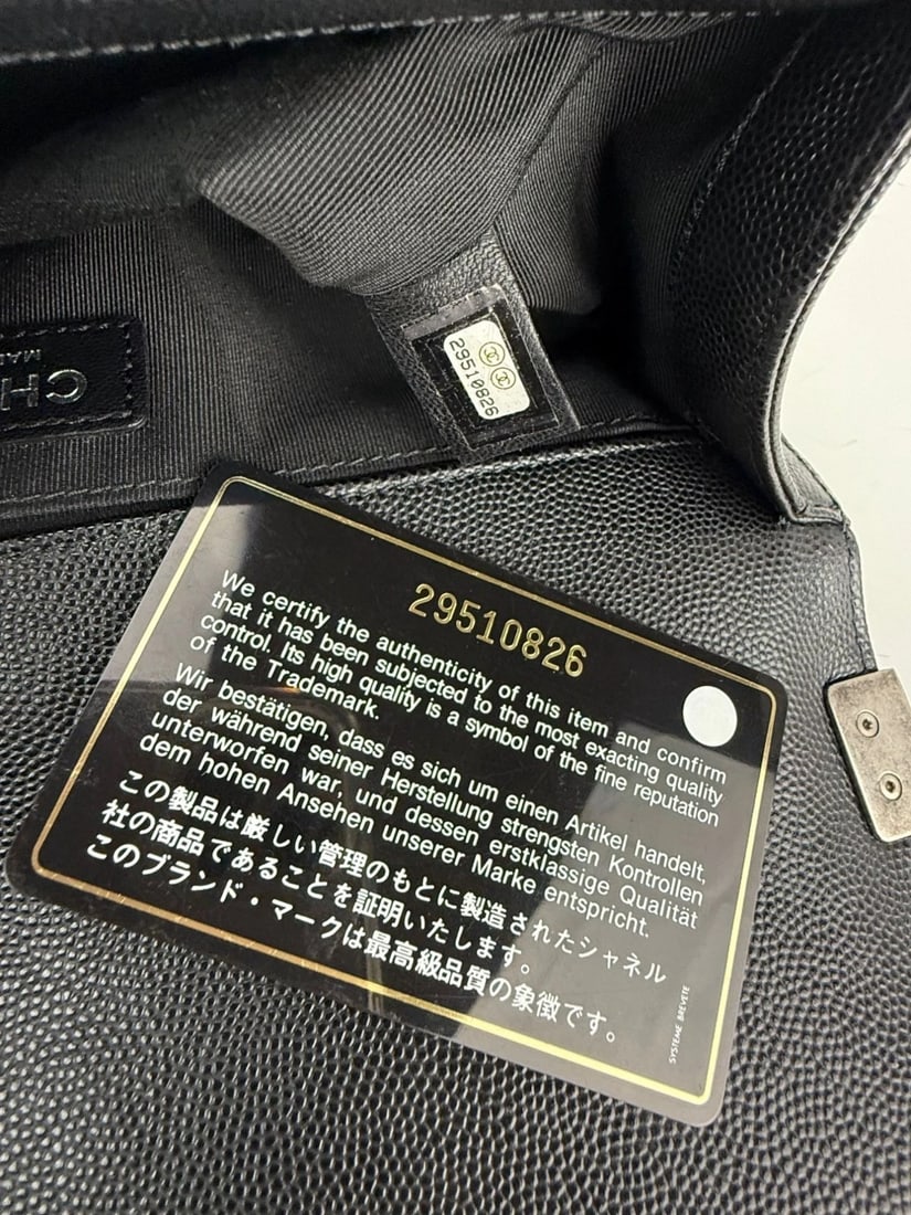 Chanel Caviar Quilted Medium Black Boy Flap Shoulder Bag - 9