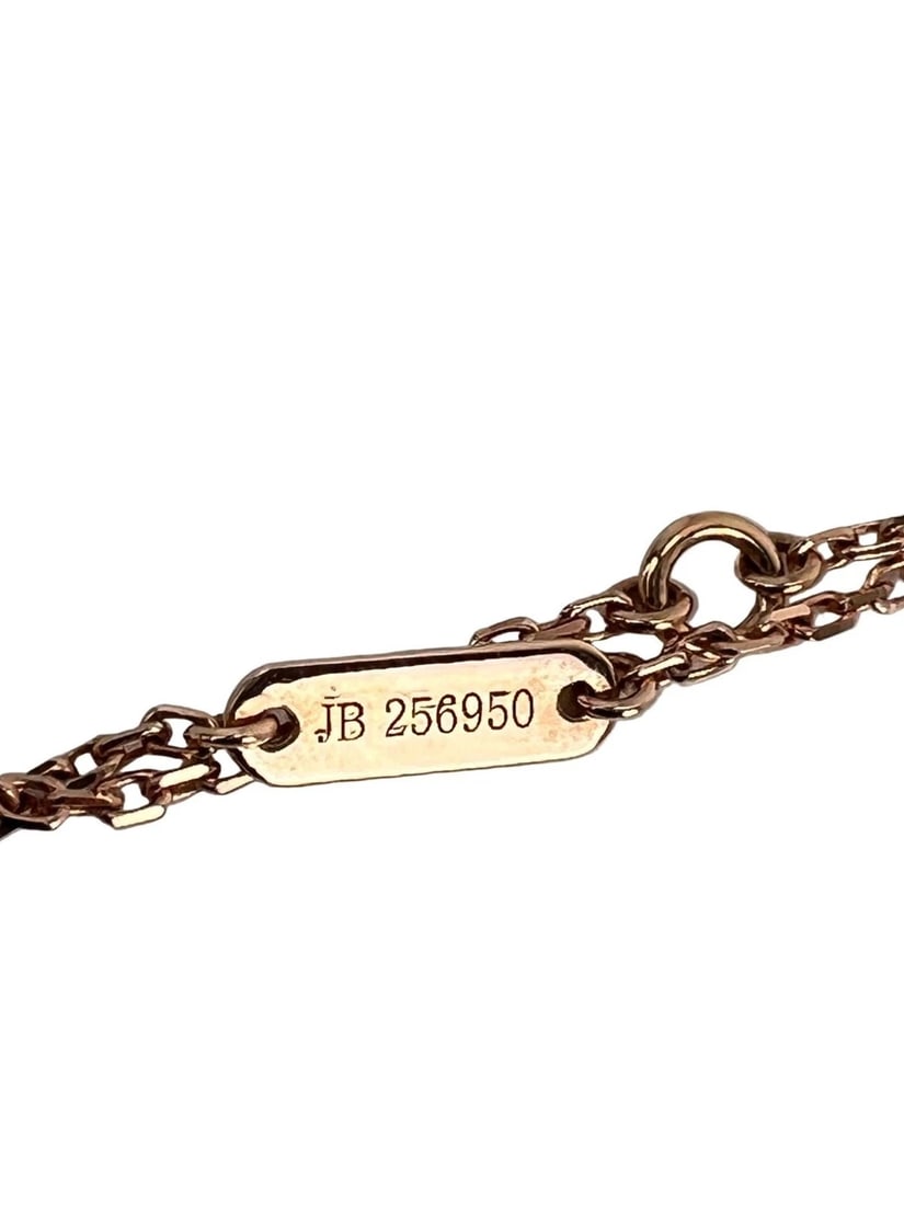 Van Cleef 18K Rose Gold Mother of Pearl Lucky Spring Plum Necklace - 11