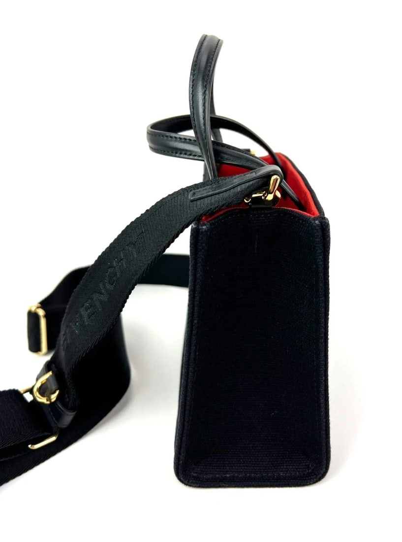 Givenchy Mini G Shopper Black Canvas Tote Bag - 5