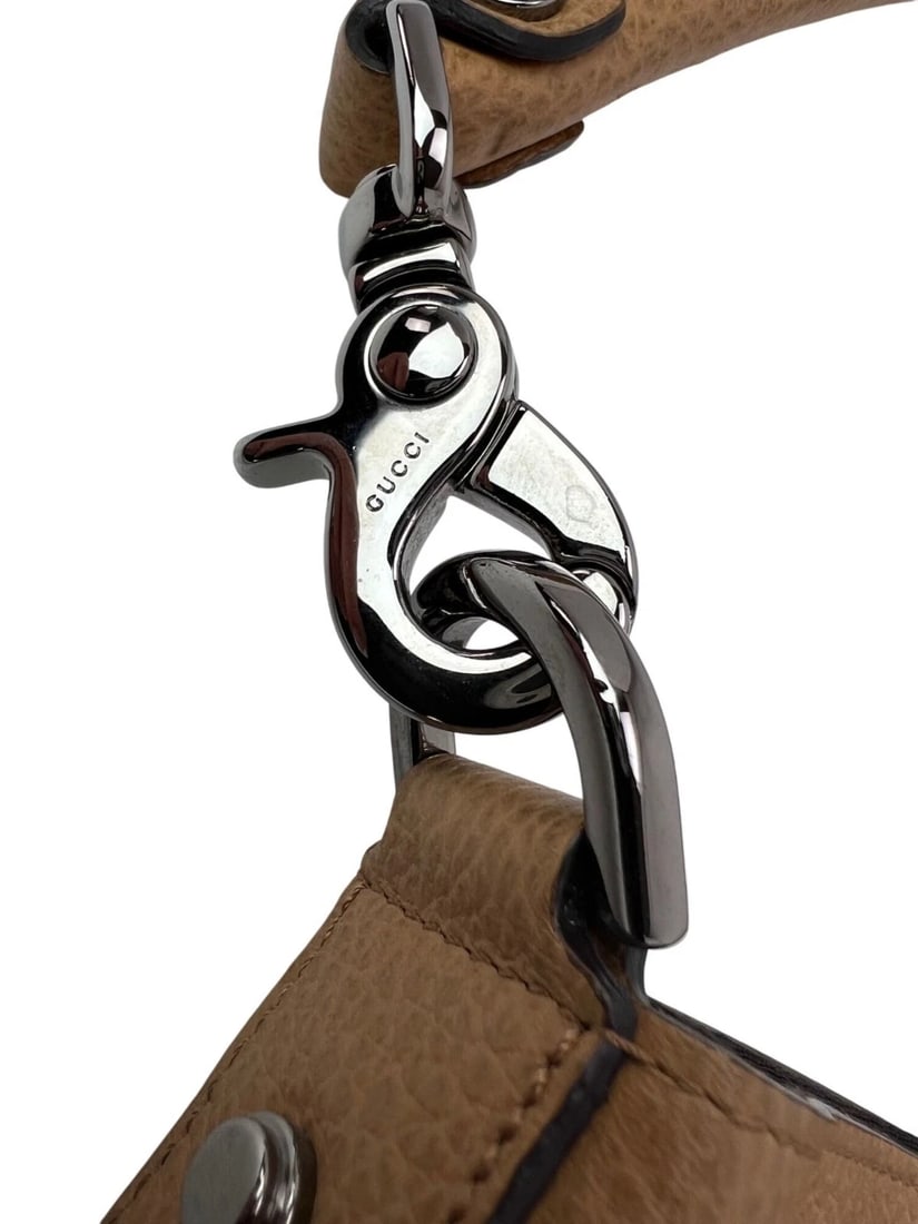 Gucci Abbey Convertible Beige Leather Hobo Shoulder Bag - 12