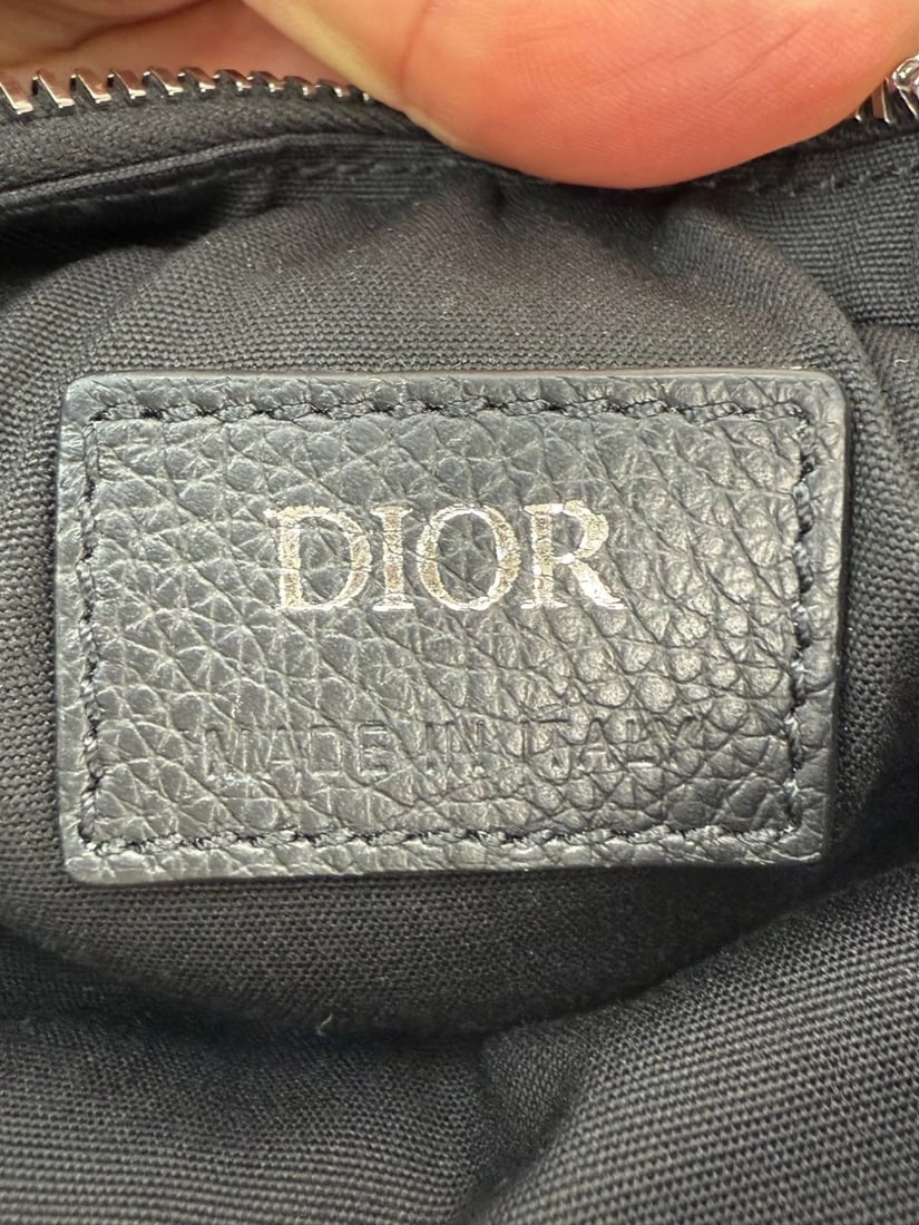 Christian Dior Oblique World Tour saddle Belt Blue Belt Bag - 11