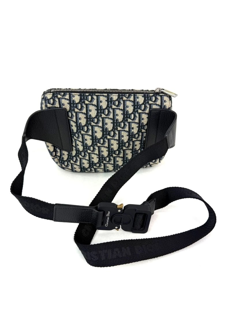 Christian Dior Oblique World Tour saddle Belt Blue Belt Bag - 2