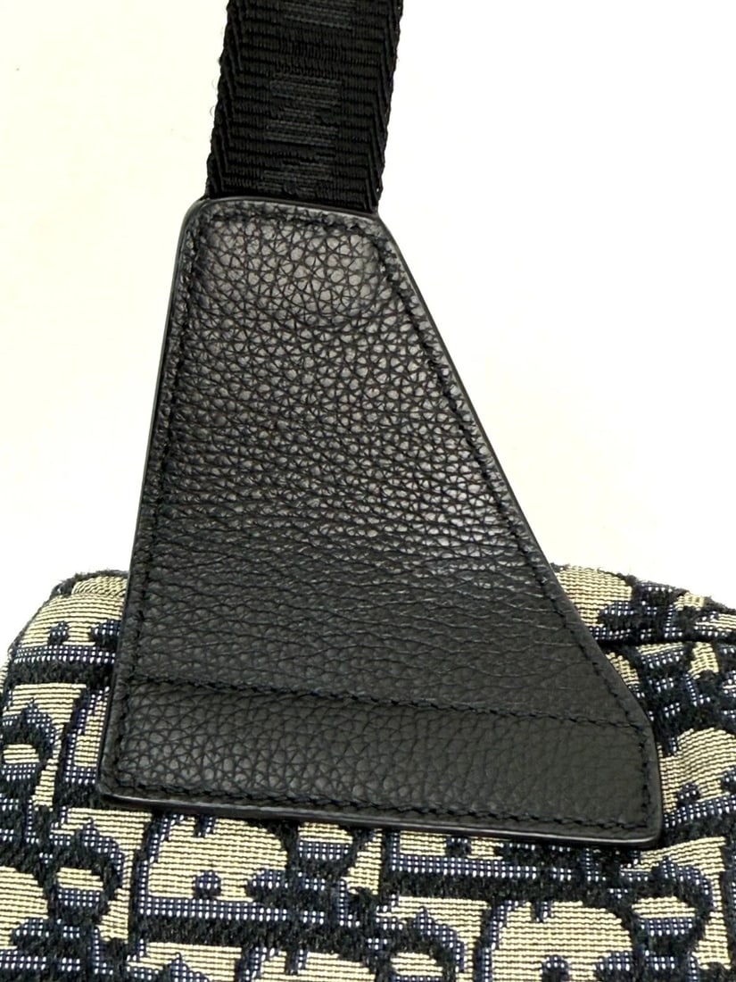 Christian Dior Oblique World Tour saddle Belt Blue Belt Bag - 7