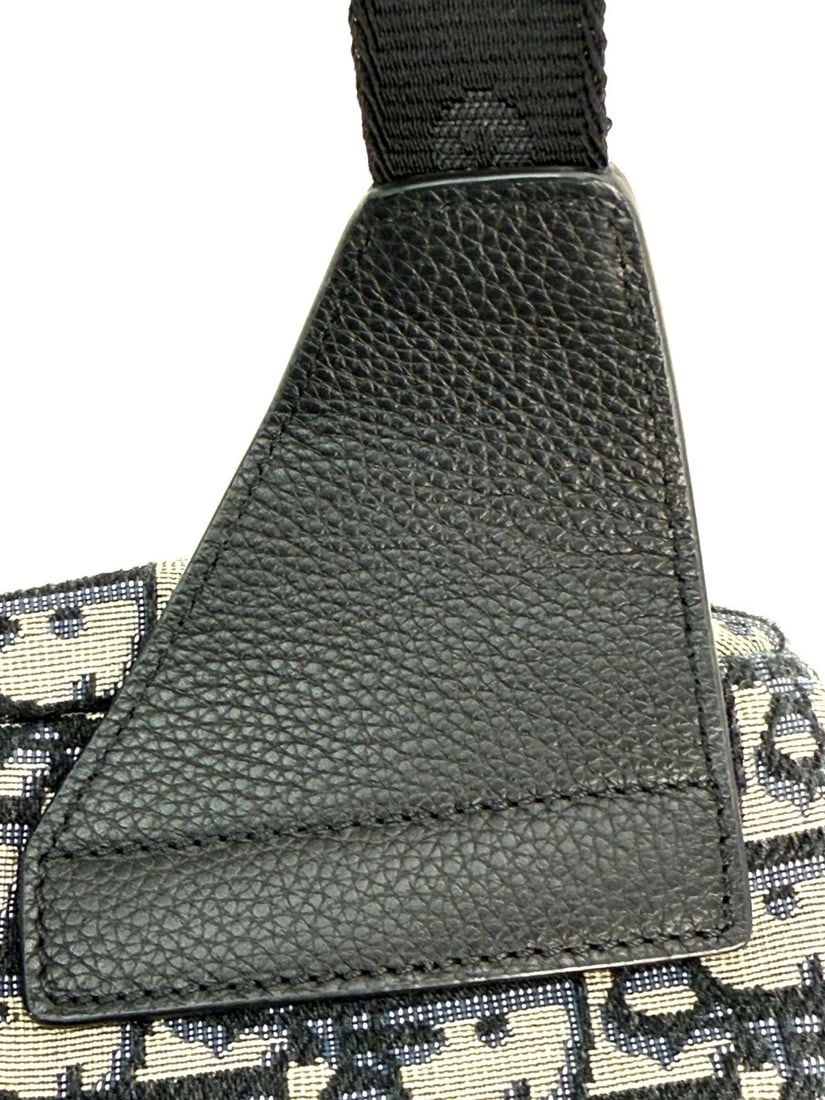 Christian Dior Oblique World Tour saddle Belt Blue Belt Bag - 8