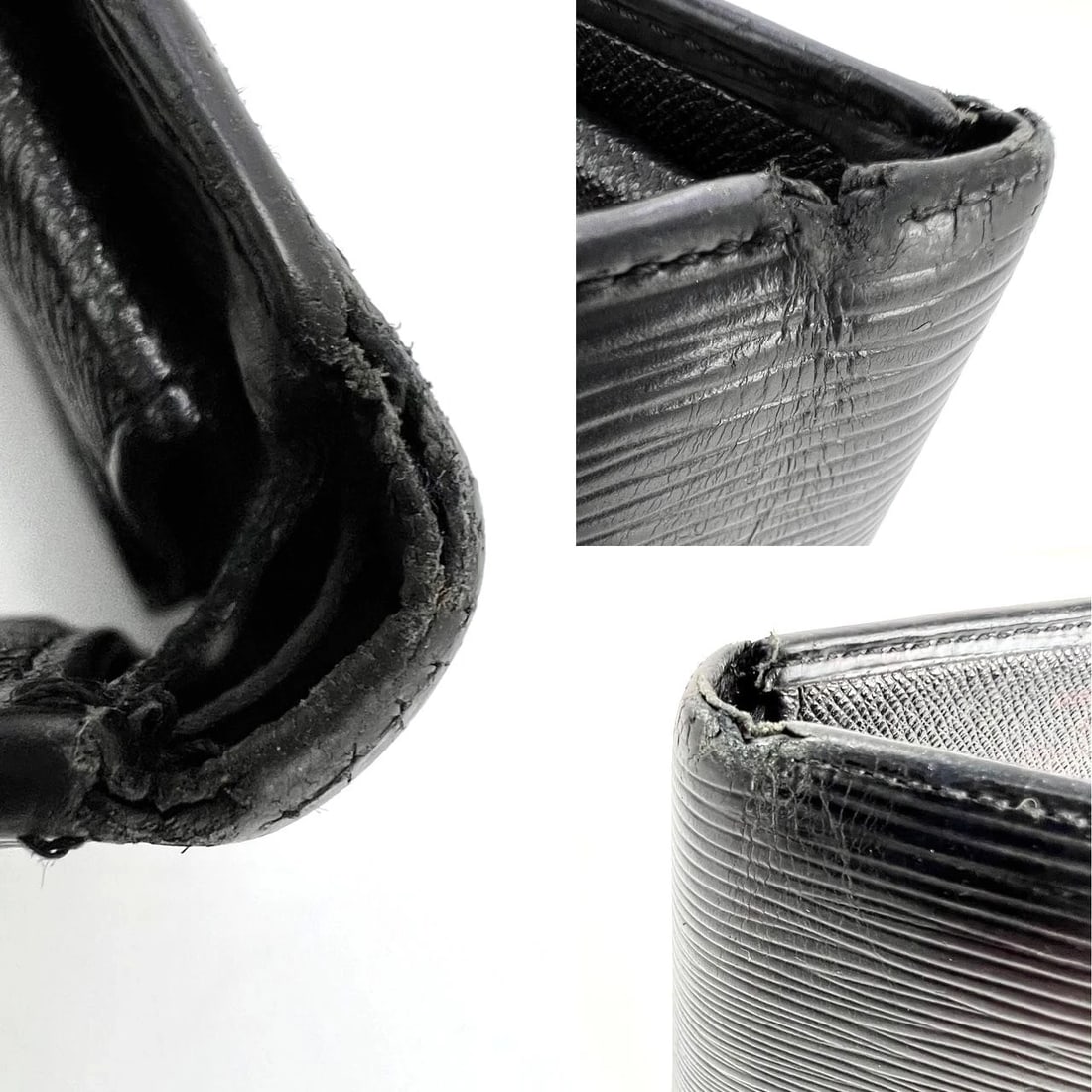 Louis Vuitton Vintage Black Epi Leather Multiple Men's Wallet - 12