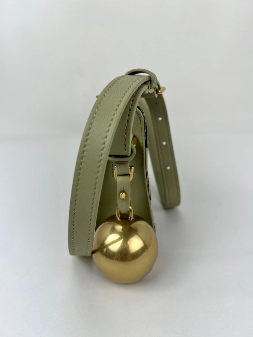 Burberry Jacquard Check Mini Shield Sling Bag Lichen Shoulder Bag - 5