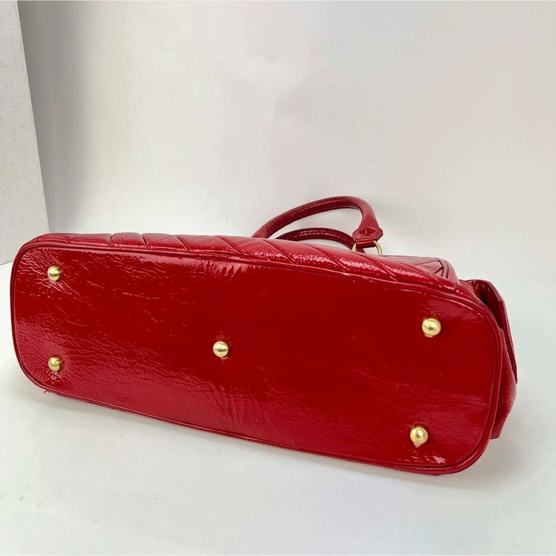 Isabella Fiore Red Patent Leather Hand bag - 13
