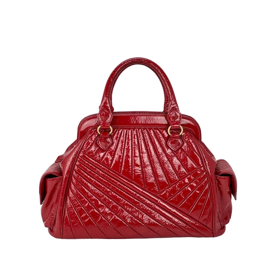 Isabella Fiore Red Patent Leather Hand bag - 2