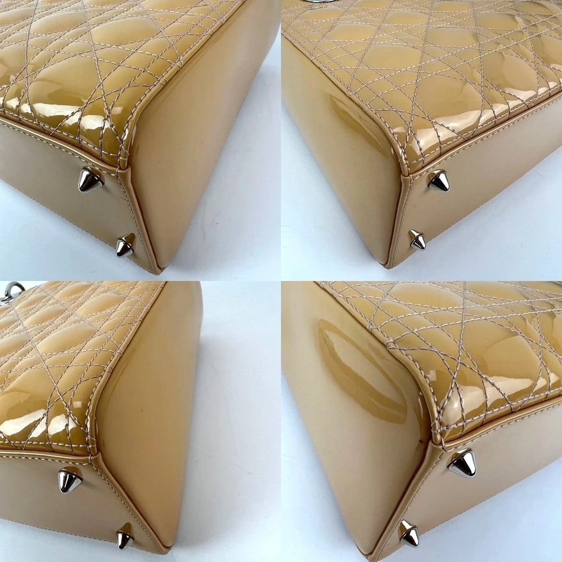 Christian Dior Yellow Patent Leather Cannage Medium Lady Dior Bag - 15