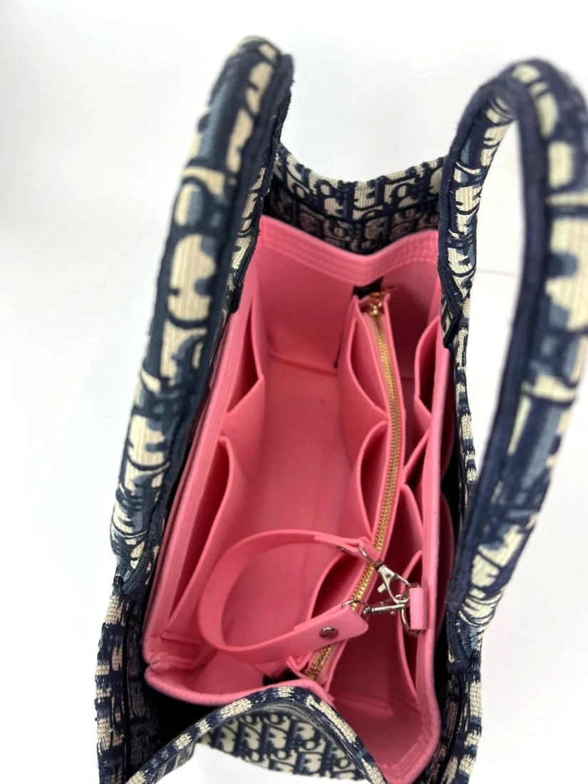 Christian Dior Medium Oblique Blue Multicolor Tote - 12