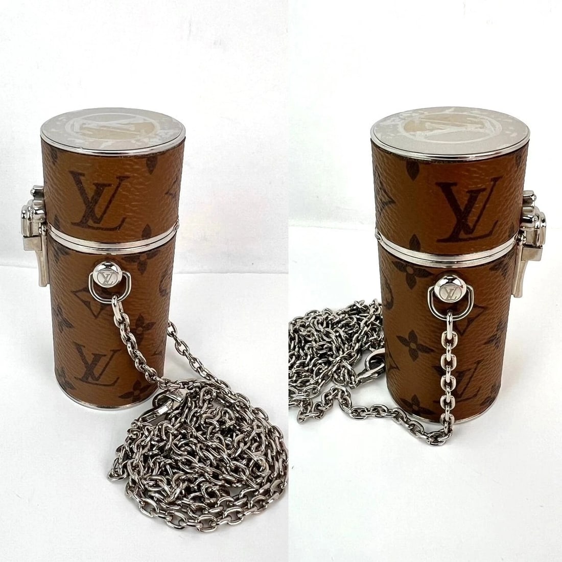 Louis Vuitton Reverse Monogram Chain Lipstick Case - 3