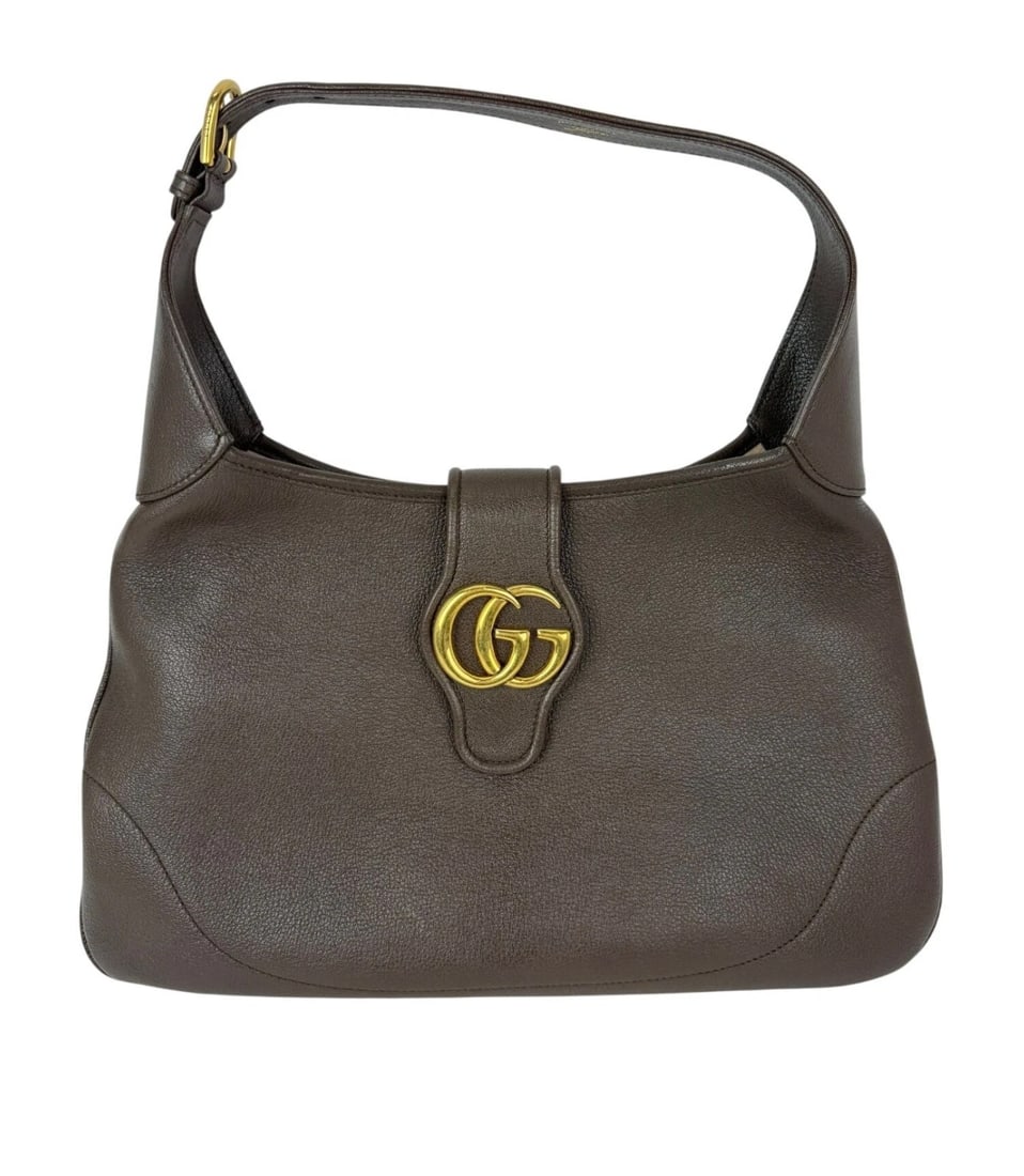 Gucci Aphrodite Brown Leaher Meddium Hobo Shoulder Bag: Title: Gucci Aphrodite Brown Leaher Meddium Hobo Shoulder Bag Description: Pre-Owned 100% Authentic Gucci Aphrodite Brown Leaher Meddium Hobo Shoulder Bag RATING: A/B...Very Good, well maintained, sho
