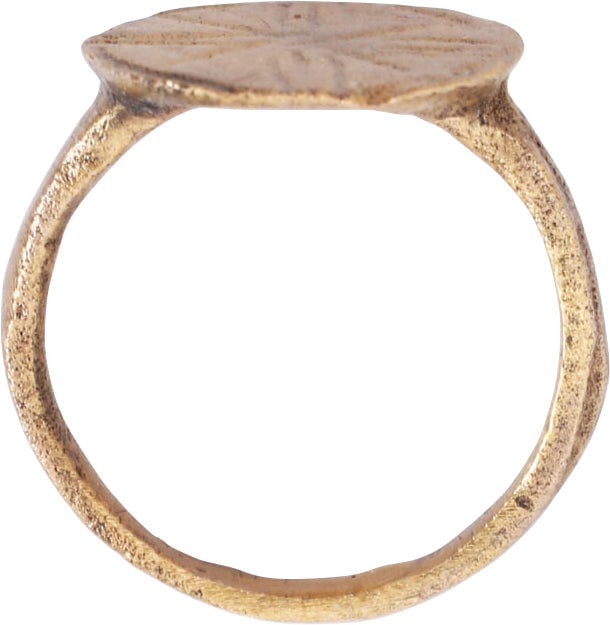 LATE MEDIEVAL EUROPEAN RING, 11-13th CENTURY, SIZE 7 - 2