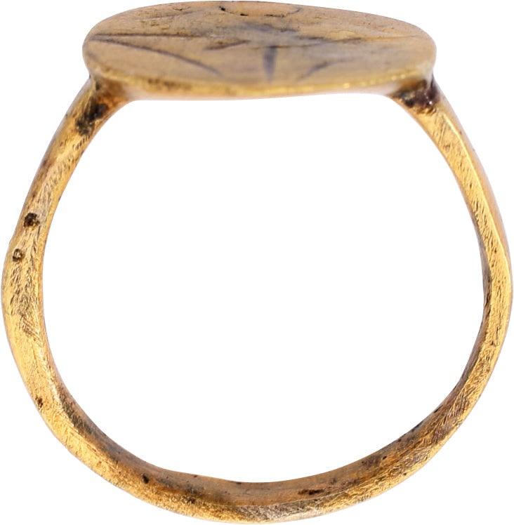 FINE EUROPEAN CHRISTIAN RING C.1100-1200 AD, 8 3/4 - 2
