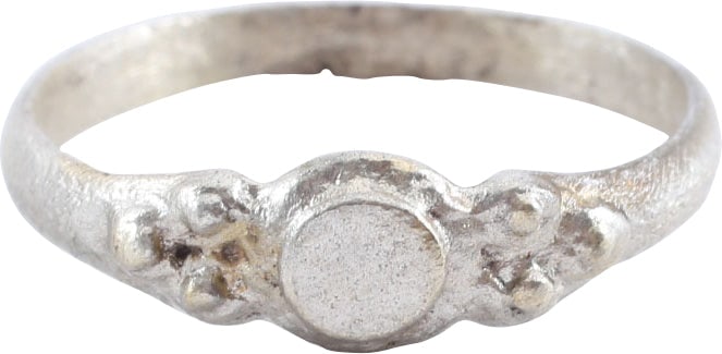 EUROPEAN BETROTHAL RING, 16TH-17th CENTURY, SIZE 9 1/2: During the Renaissance, the act of committing to marriage took place as a formal ceremony with vows, considered sacred and unbreakable, exchanged. A ring was given by the man to the woman to bind the