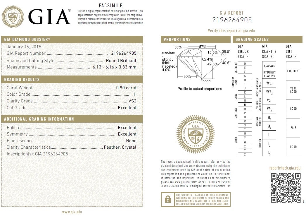 GIA 1.80CT NATURAL ROUND BRILLIANT DIAMOND STUD EARRINGS PLATINUM IDEAL** - 8