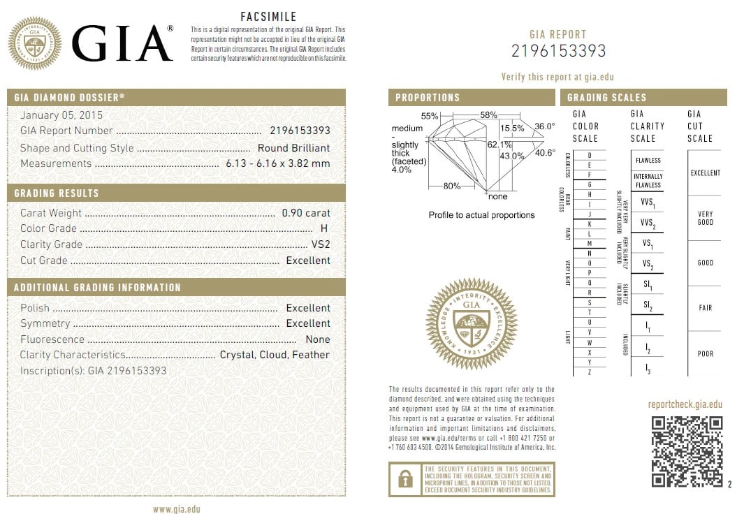 GIA 1.80CT NATURAL ROUND BRILLIANT DIAMOND STUD EARRINGS PLATINUM IDEAL** - 9