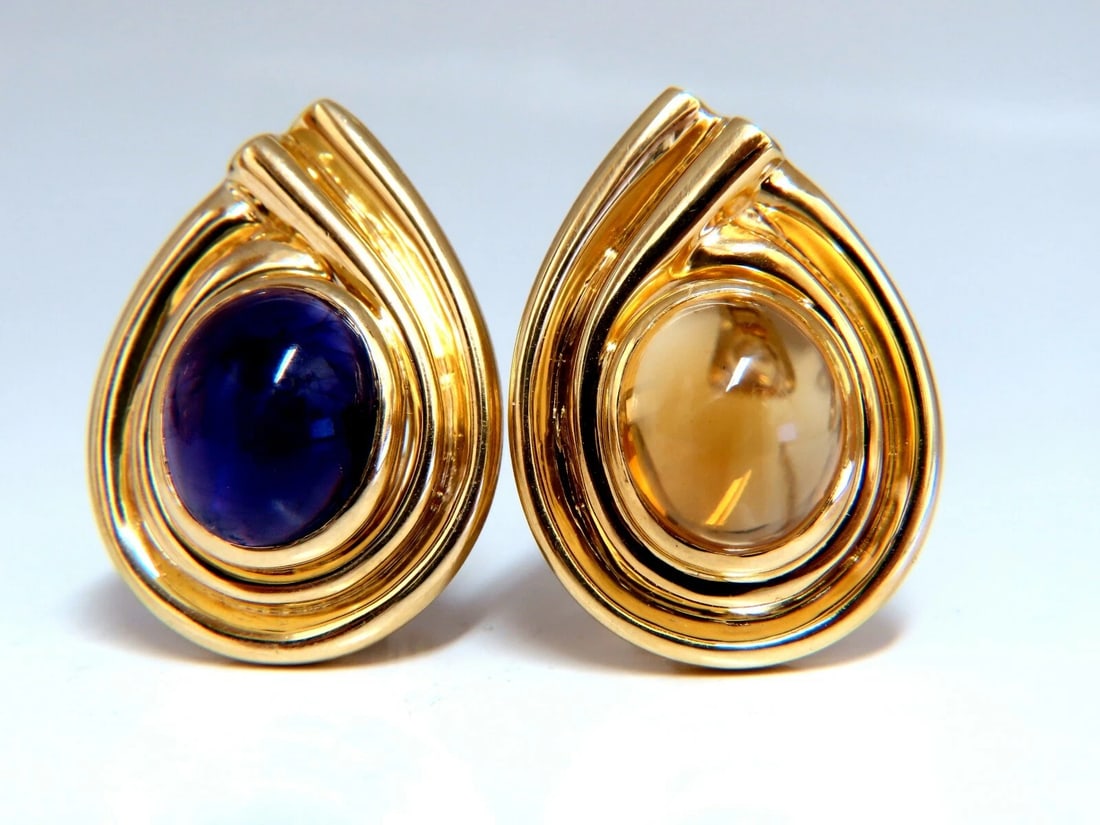 147ct Natural Amethyst Citrine Diamonds Necklace Earrings Magnificent 18 Karat** - 5