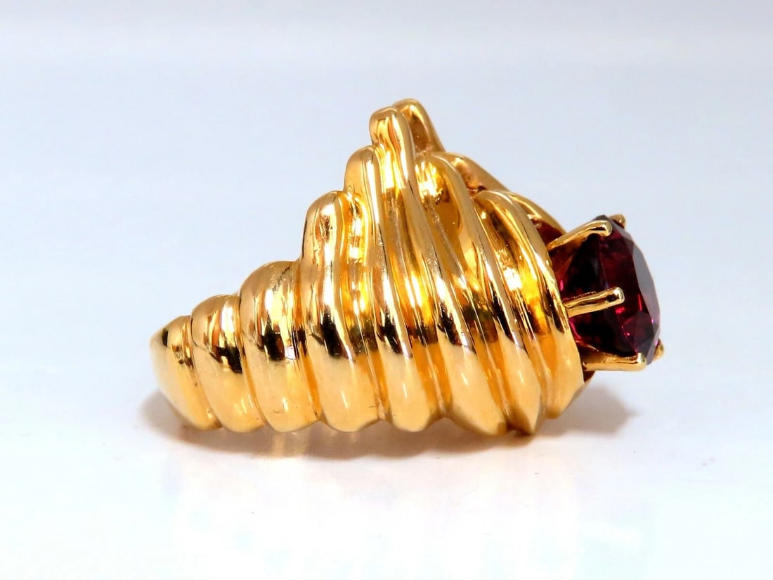 2.02ct Natural Tourmaline Solitaire Ring 14kt Eagle Wing Wrap** - 2