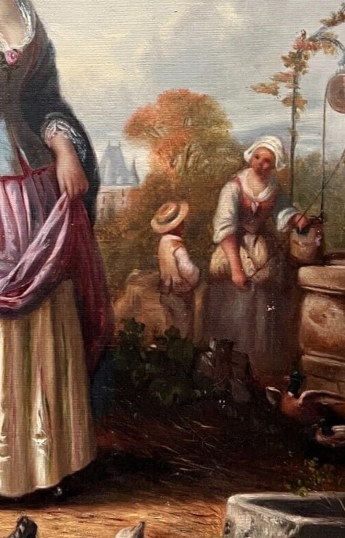 Portrait, Woman, Farmer 19th century Durand-Ruel Antique Painting Original - 6