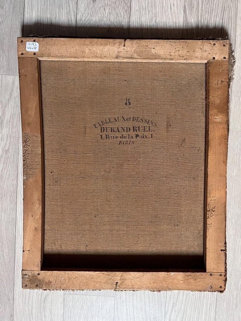 Portrait, Woman, Farmer 19th century Durand-Ruel Antique Painting Original - 8