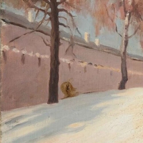 Michail GUERMACHEFF (1867-1930) Antique Painting Original Winter Landscape - 3