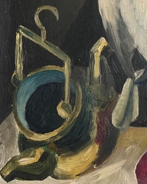 Antique Oil Painting Signed Bird, Still Life - 3