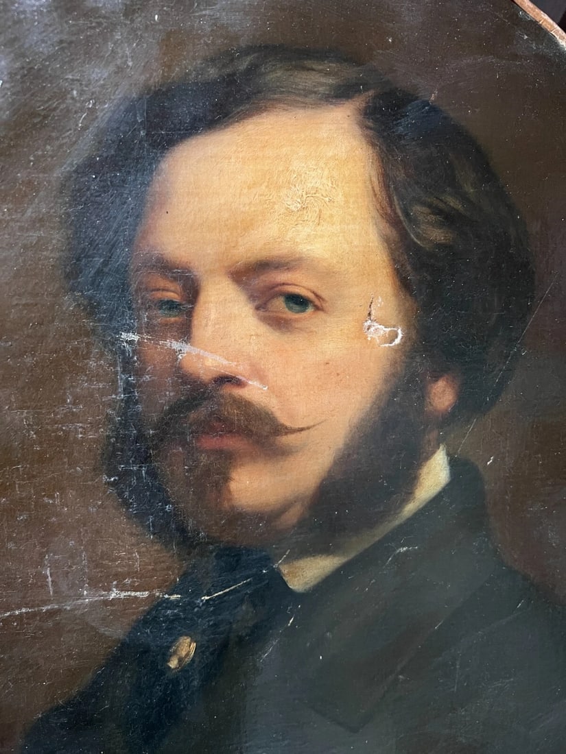 Charles LANDELLE (1821-1908) Man Portrait Antique Painting Original - 6