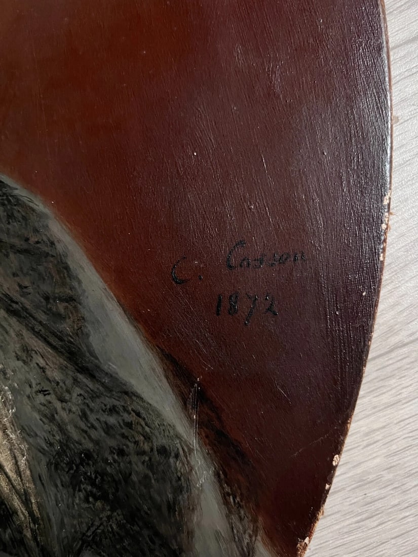 Marie C. LASSON (XIX) Woman Portrait - Painting Antique Original - 5