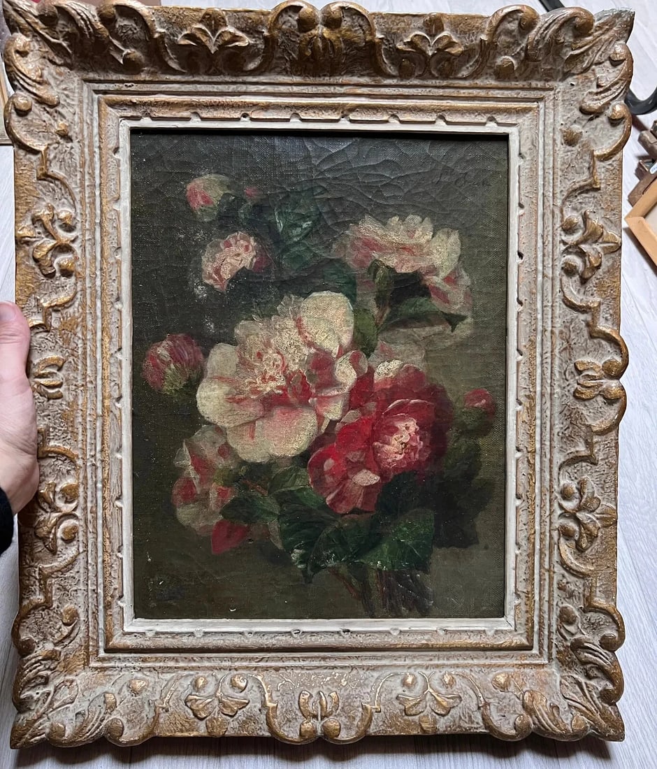 Simon SAINT-JEAN (1808-1860) Flowers Bouquet - Painting Antique Original - 7