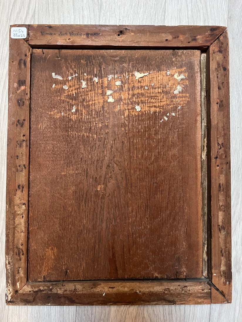 Cityview, Venice, Bridge Vecchio, People after Guardi Painting Antique Original - 7