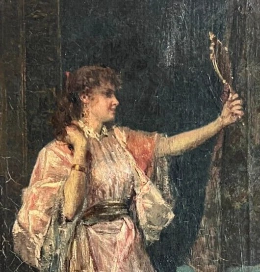 José DE CALA Y MOYA (1850-1891) Oriental Scene Painting Antique - 3