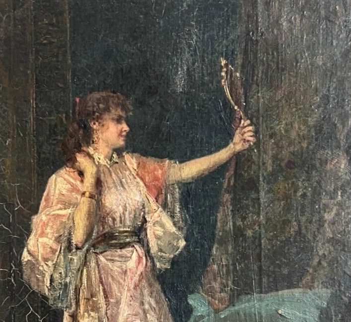 José DE CALA Y MOYA (1850-1891) Oriental Scene Painting Antique - 5