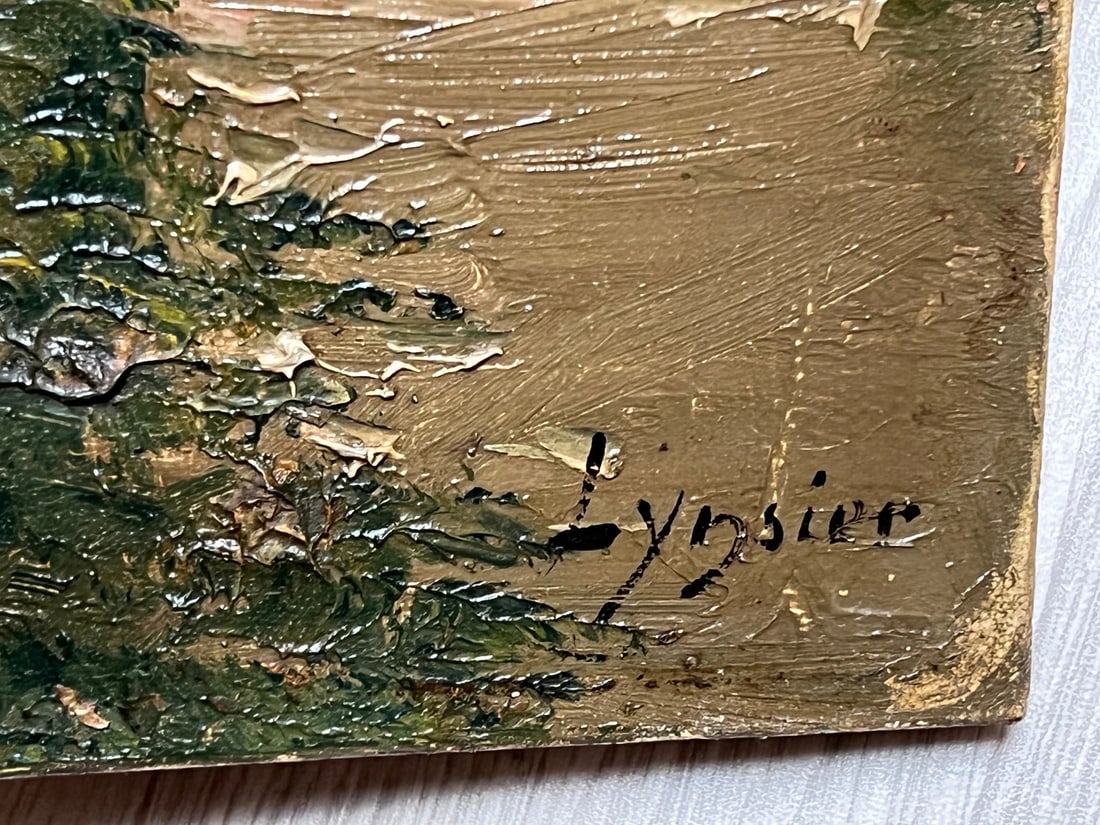 Antique Original Painting by LINSYER Th (XIX-XX) Marne Landscape next to Lagny - 5