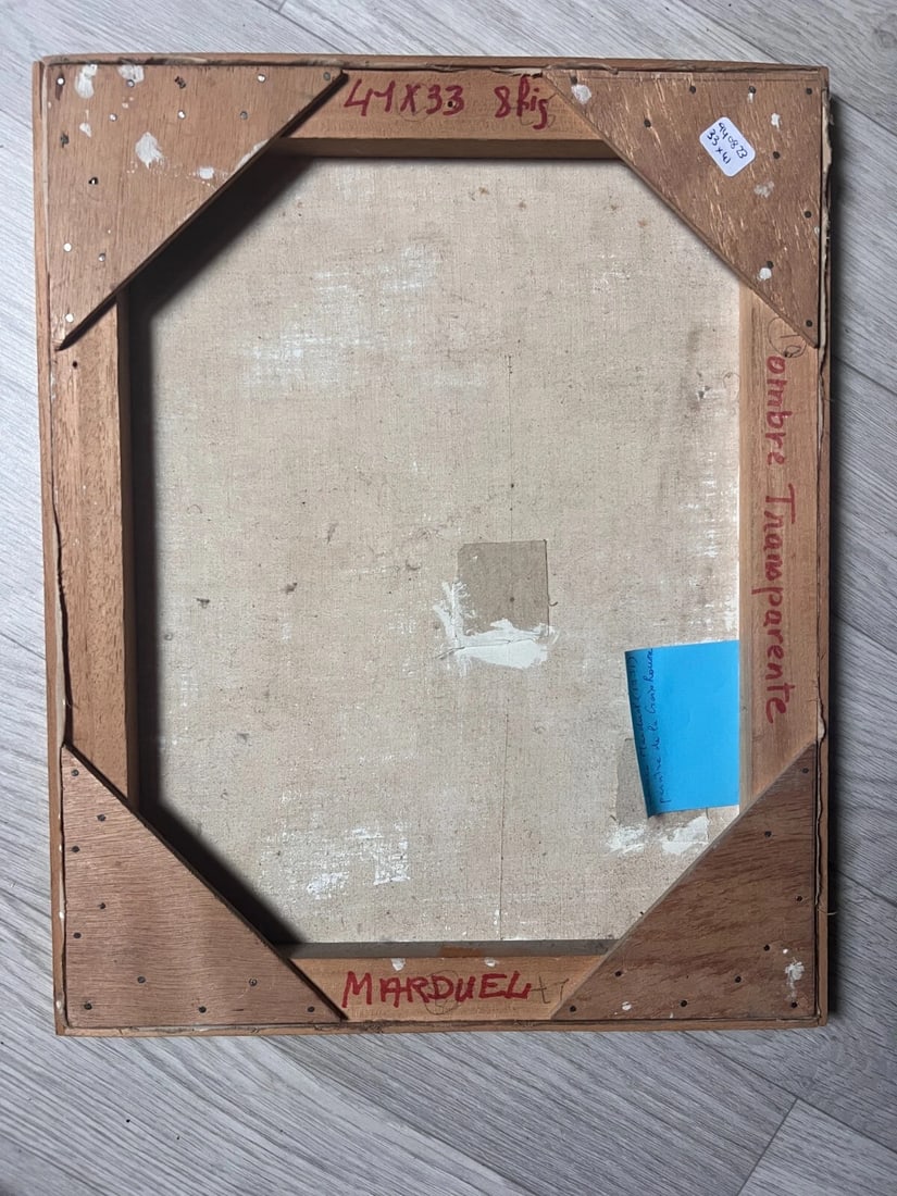 Lucien MARDUEL (1931) Yellow Red Abstraction Painting Modern Original - 6