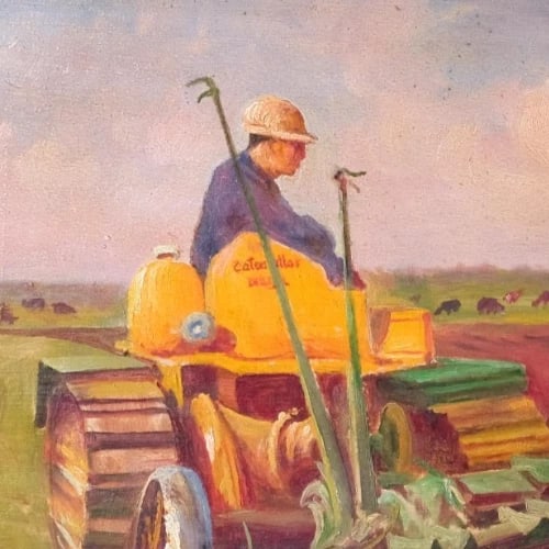 José ORTEGA (1921-1990) Farming Man Working on the Field Painting - 3