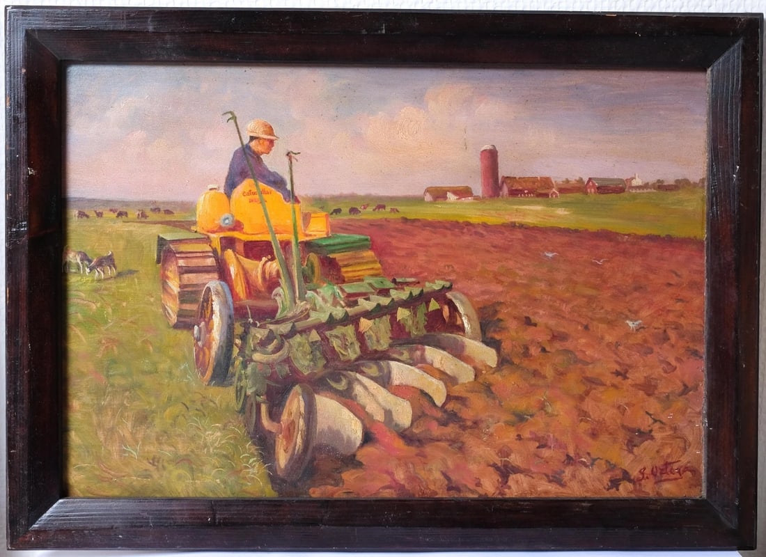 José ORTEGA (1921-1990) Farming Man Working on the Field Painting - 7