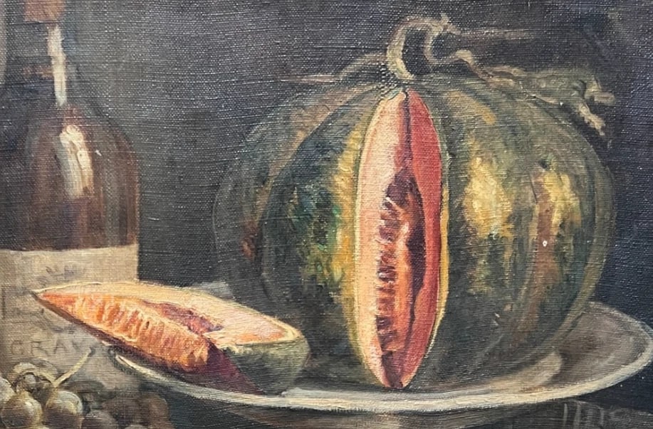 Painting by Gaston PLOQUIN (1882-1970) Grapes, Fruit Still Life - 3